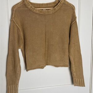 American Eagle Outfitters Camel Crew Neck Sweater